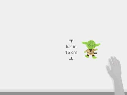 Dog Toy Yoda Plush Flattie Dog Toy - Officially Licensed - Small Soft Stuffingless Crinkle Chew Toys for All Dogs, 6 Inch