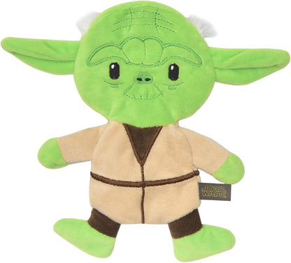 Dog Toy Yoda Plush Flattie Dog Toy - Officially Licensed - Small Soft Stuffingless Crinkle Chew Toys for All Dogs, 6 Inch