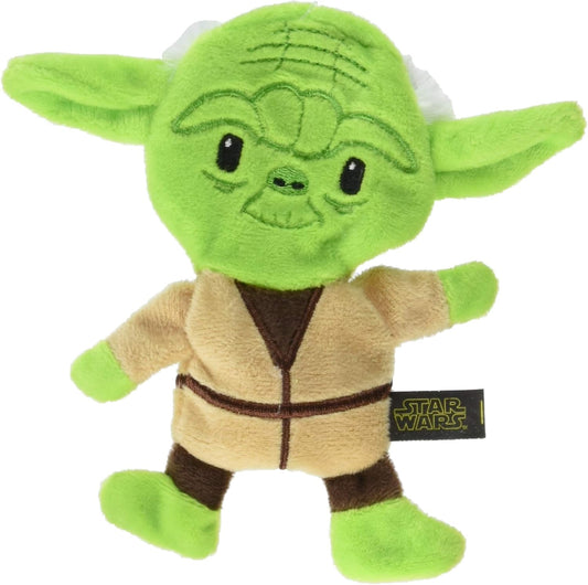 Dog Toy Yoda Plush Flattie Dog Toy - Officially Licensed - Small Soft Stuffingless Crinkle Chew Toys for All Dogs, 6 Inch