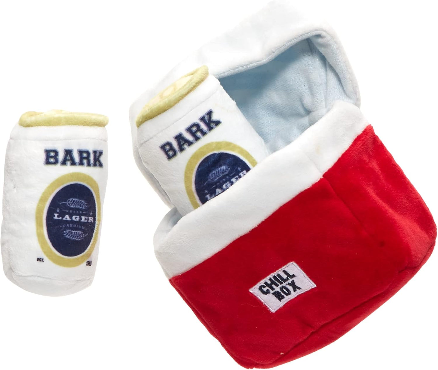 2 in 1 Interactive Plush Dog Toy - Rip and Reveal Toy for Dogs and Puppies - Stimulating Squeaky Pet Toys | Sub Zero Camping Hero (Small)