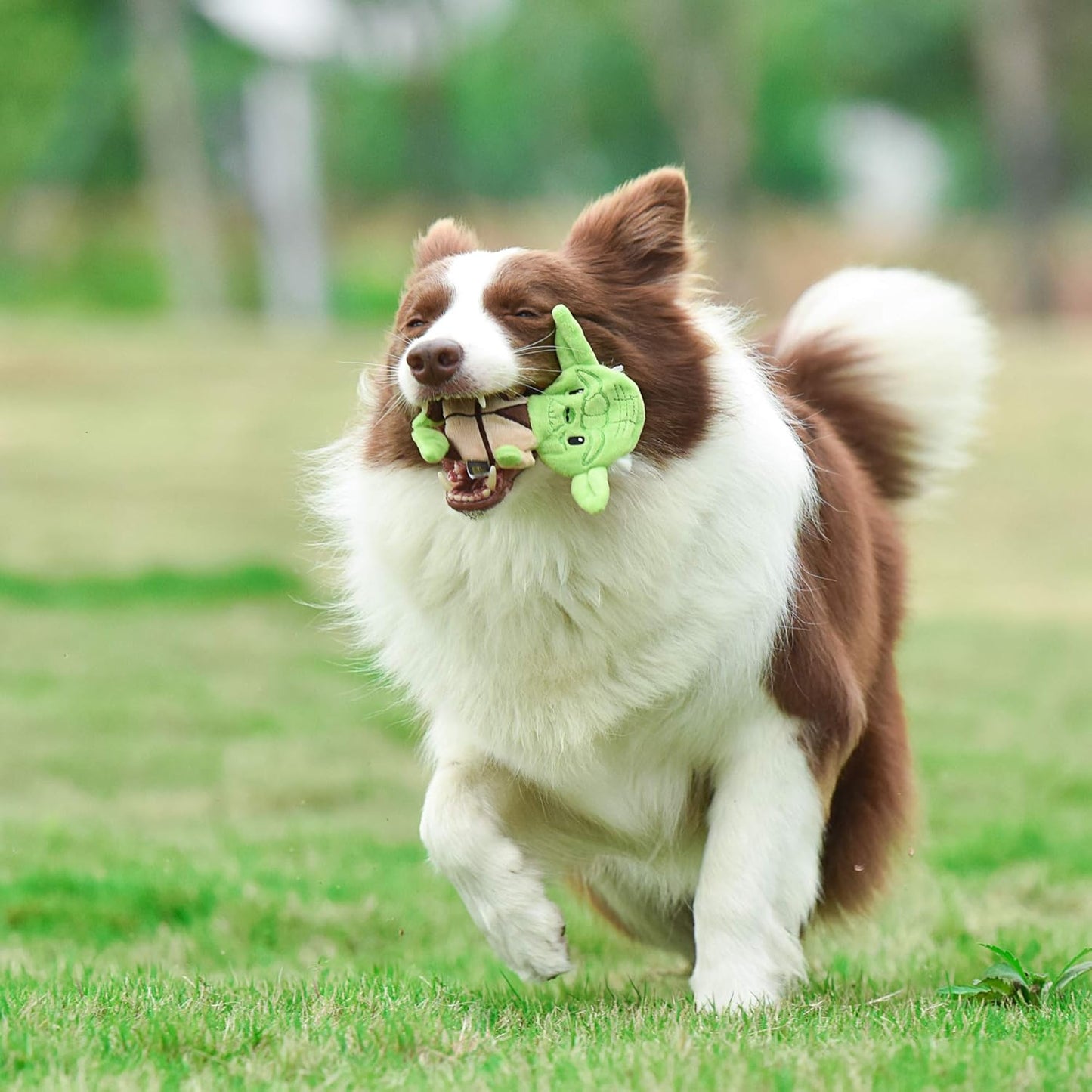 Dog Toy Yoda Plush Flattie Dog Toy - Officially Licensed - Small Soft Stuffingless Crinkle Chew Toys for All Dogs, 6 Inch