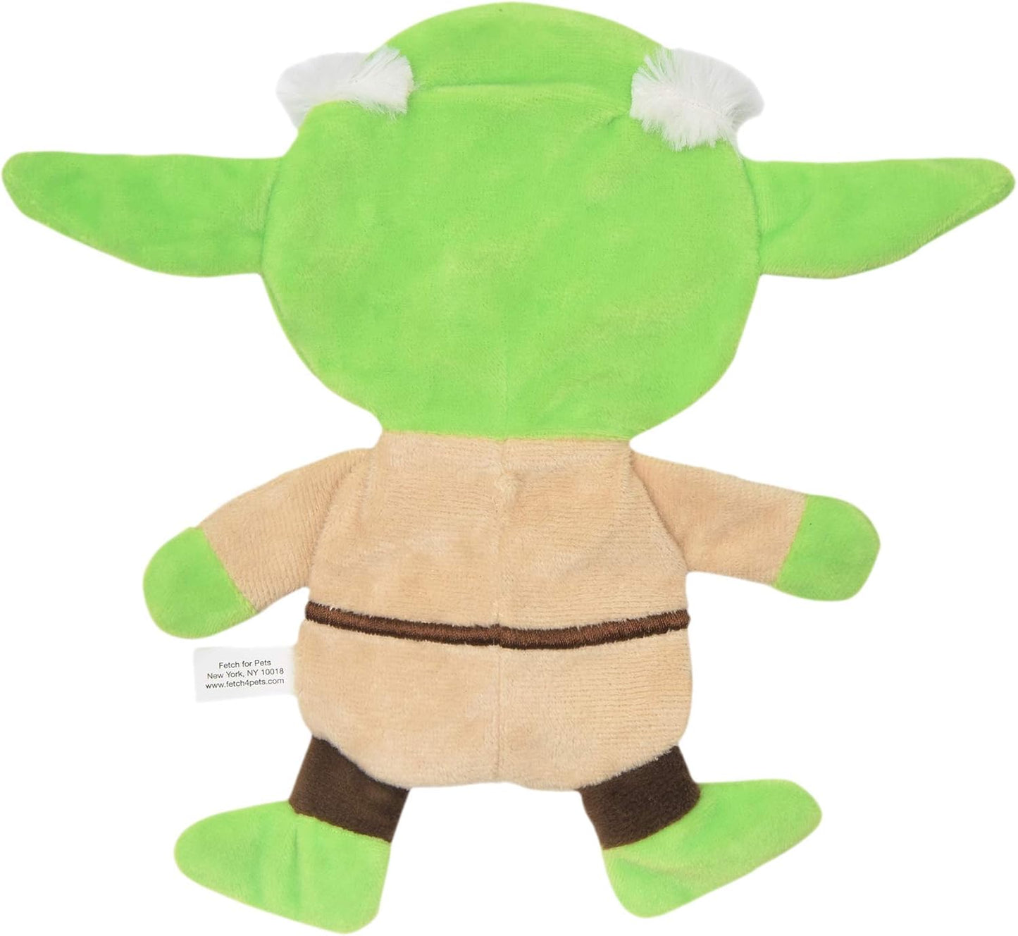 Dog Toy Yoda Plush Flattie Dog Toy - Officially Licensed - Small Soft Stuffingless Crinkle Chew Toys for All Dogs, 6 Inch