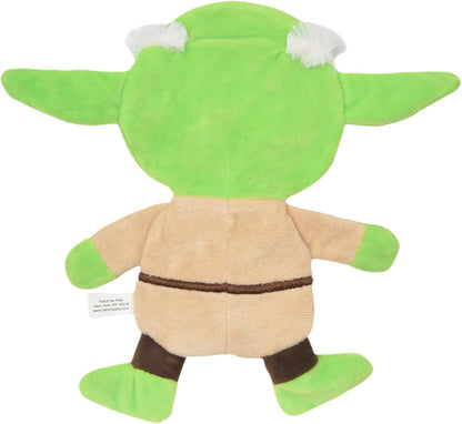 Dog Toy Yoda Plush Flattie Dog Toy - Officially Licensed - Small Soft Stuffingless Crinkle Chew Toys for All Dogs, 6 Inch